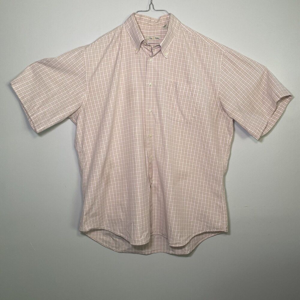 Peter Millar Shirt Mens Size XL Extra Large Button Up  Check Cotton